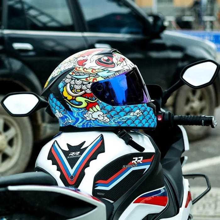 Ragefire /LVS Full-Cover Motorcycle Helmet /Bluetooth 3C DOT Certified Dual Viso - order with style message