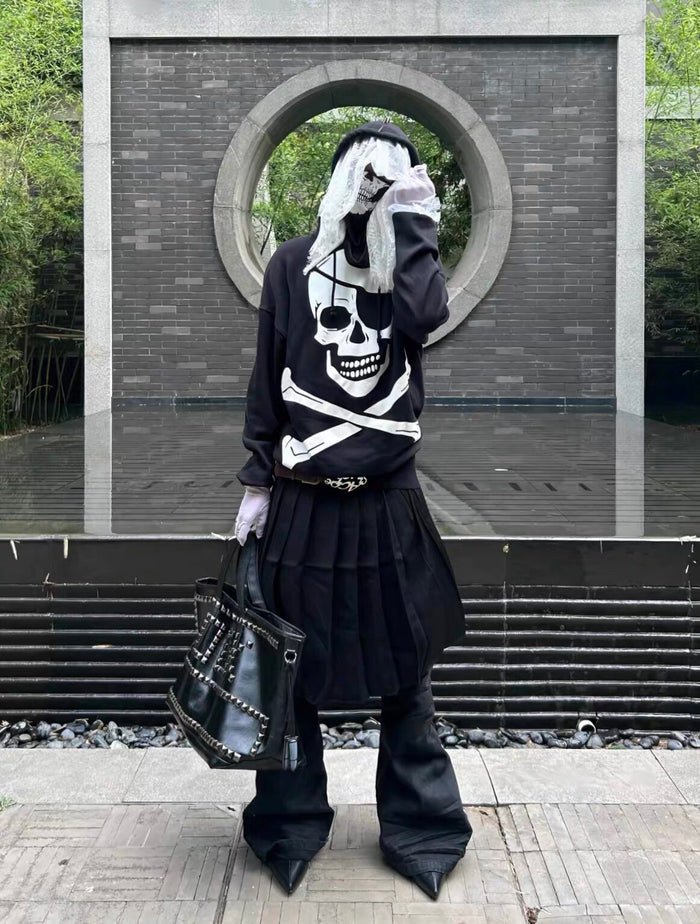 Revised Vetements Skeleton Hoodie - Archive Skull Print Oversized