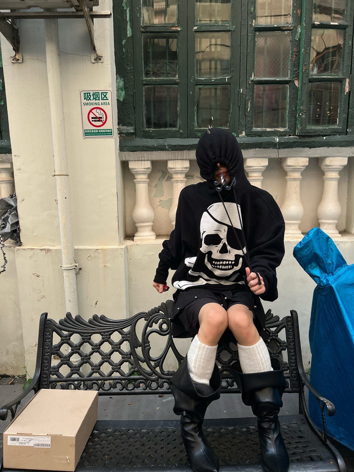 Revised Vetements Skeleton Hoodie - Archive Skull Print Oversized