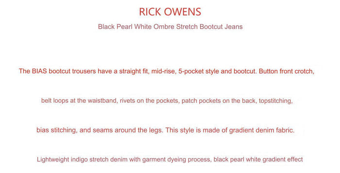RO Gradient Flared Stacked Jeans - Rick Owen Mud Wash Darkwear Denim - donclickin