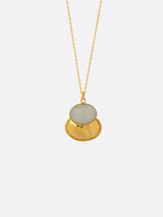 shopi go Sky Necklace - Moon Stone – altın, önden görünüm