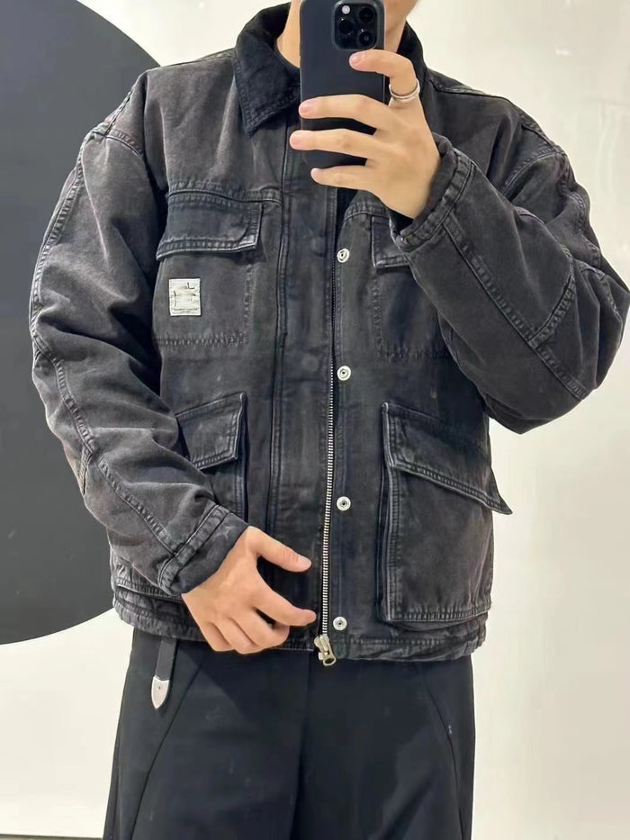 Stussy Vintage Washed Denim Carhartt Workwear Jacket – Detroit J97 Coat