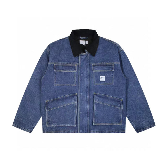 Stussy Vintage Washed Denim Carhartt Workwear Jacket – Detroit J97 Coat