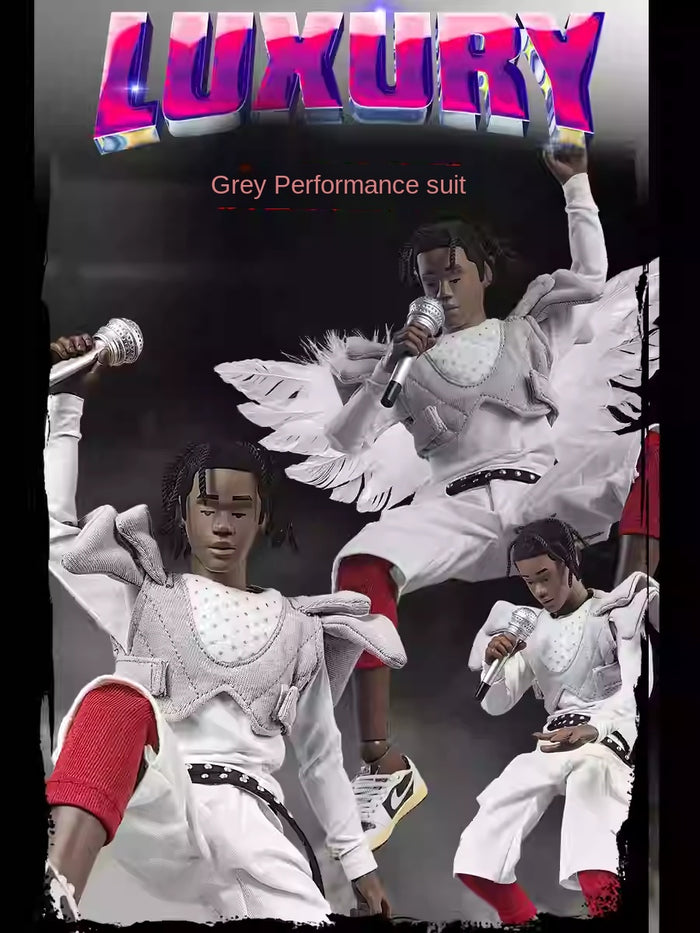 Remake 1/6 Scale Travis Scott Action Figure - Collectible Gift Set - ts gray single set of performance suit