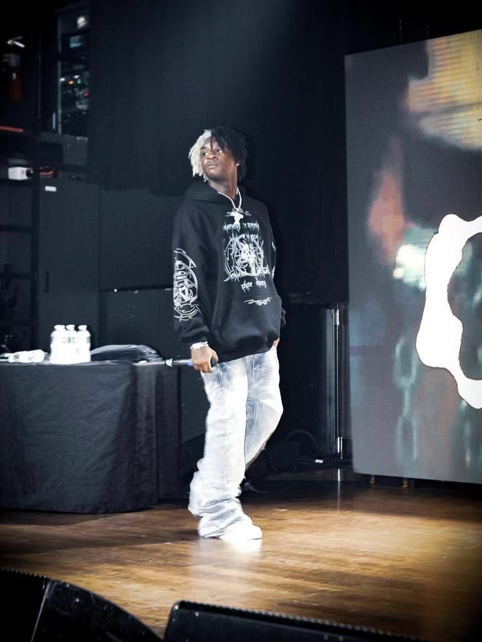 Vetements VTM 22SS Gothic Rage Hoodie Pentagram - Sanskrit Embroidery