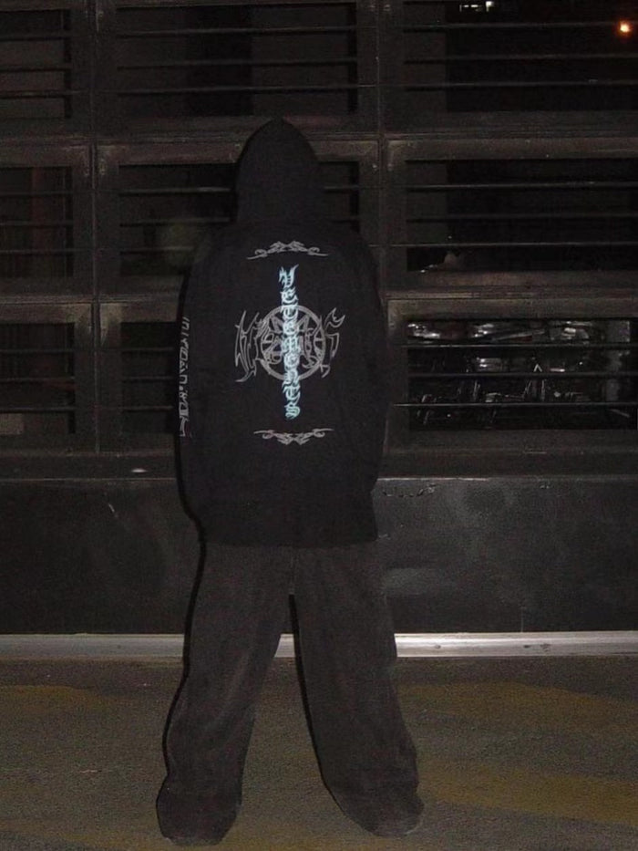 Vetements VTM 22SS Gothic Rage Hoodie Pentagram - Sanskrit Embroidery