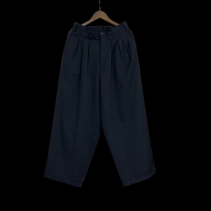 Yohji Yamamoto Twelve Pleat Wool Tapered Draped Wide Straight Trousers