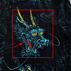 Yohji Yamamoto Ukiyo-e ’Old Dragon’s Fading Dream’ Viscose Long Sleeve Shirt