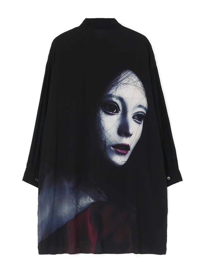 Yohji Yamamoto Vibe Shirt Y’s Ayumidoll Limited Edition Doll Print Dark Shirt