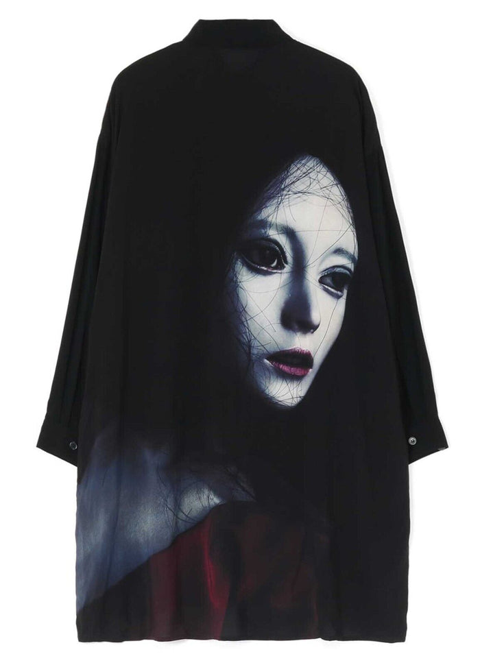 Yohji Yamamoto Vibe Shirt Y’s Ayumidoll Limited Edition Doll Print Dark Shirt